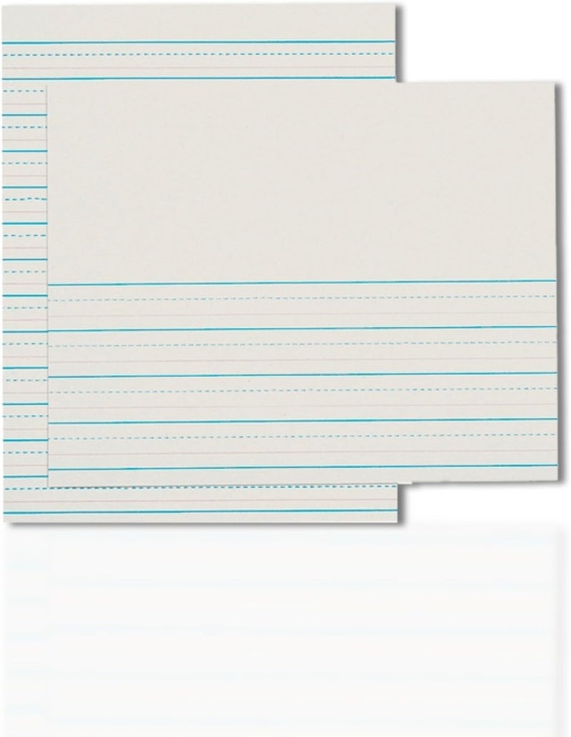 School Smart Primary Chart Paper, 24 x 32 Inches, Ruled 1-1/2 Inch with Dotted Midline, White, 70 Sheets - Image 3